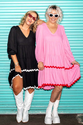 Arabella Dress - Black & White