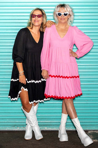 Arabella Dress - Black & White