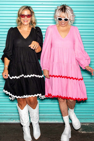 Arabella Dress - Black & White