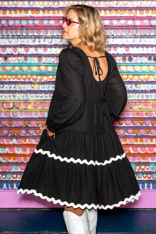 Arabella Dress - Black & White