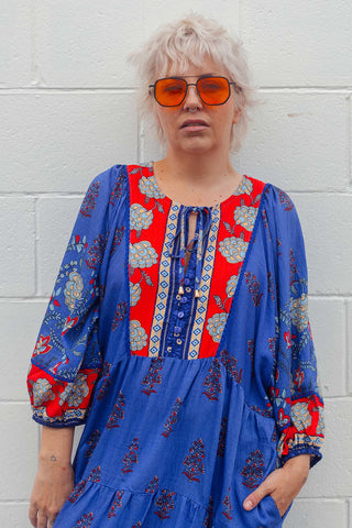 Classic Boho Dress - Seraphina Blue