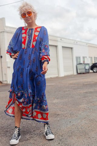 Classic Boho Dress - Seraphina Blue