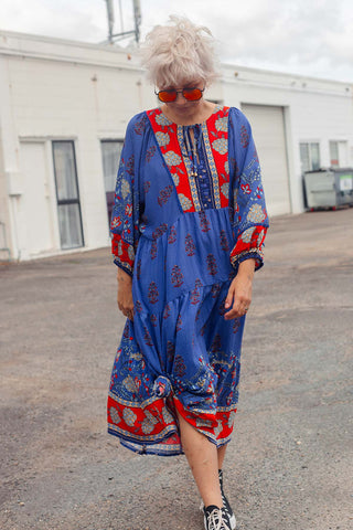 Classic Boho Dress - Seraphina Blue