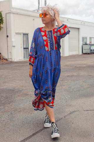 Classic Boho Dress - Seraphina Blue