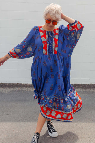 Classic Boho Dress - Seraphina Blue