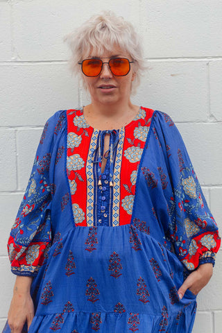 Classic Boho Dress - Seraphina Blue