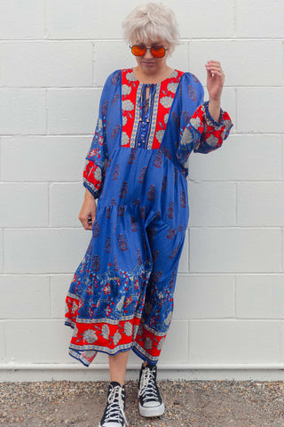 Classic Boho Dress - Seraphina Blue
