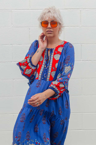 Classic Boho Dress - Seraphina Blue