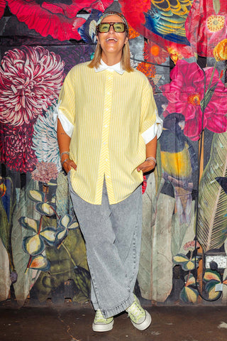 Dasha Shirt - Lemon Stripe