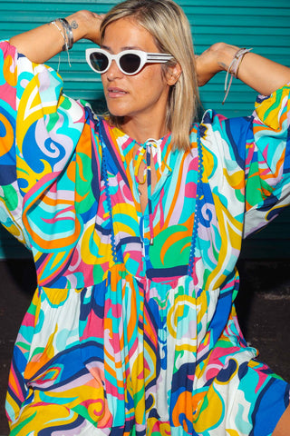 Eden Tunic - Flower Child Blue