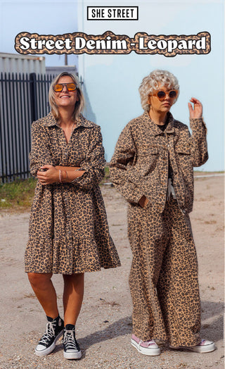 Street Denim Leopard