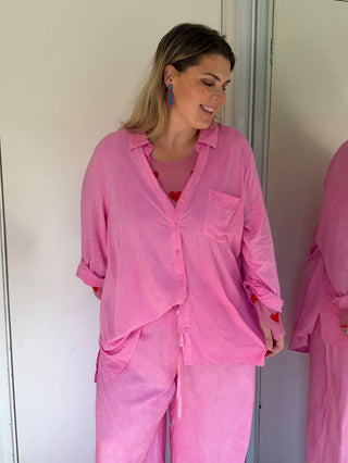 Soho Shirt - Acid Wash Pink
