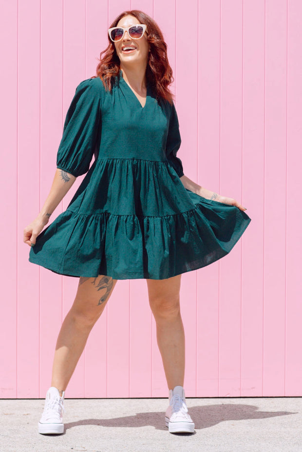 Remy Dress - Forest Green