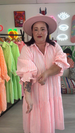 Winnie Dress - Neon Pastel Pink ***PRE ORDER***