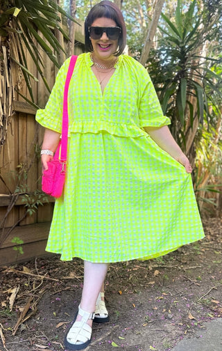 Freya Dress - Neon Yellow ***PRE ORDER***