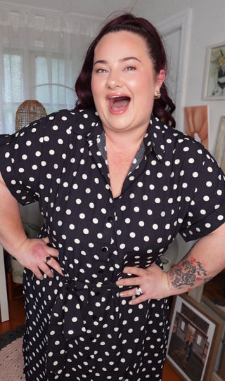 Luca Dress - Polka Black