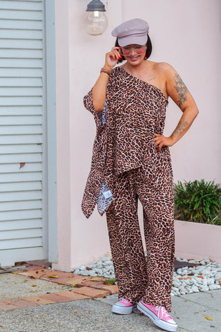 Raja Leopard Drape