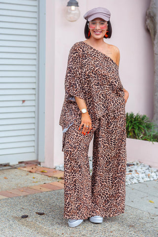 Raja Leopard Drape