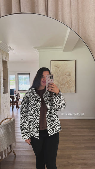SS Denim Jacket - Zebra