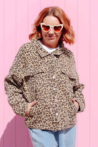 Street Denim Jacket - Leopard