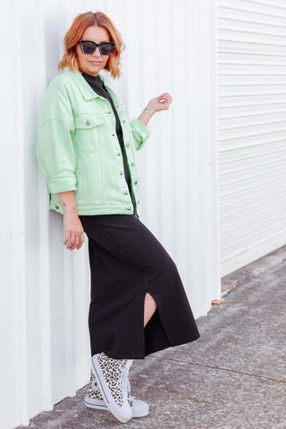 Street Denim Jacket - Mint
