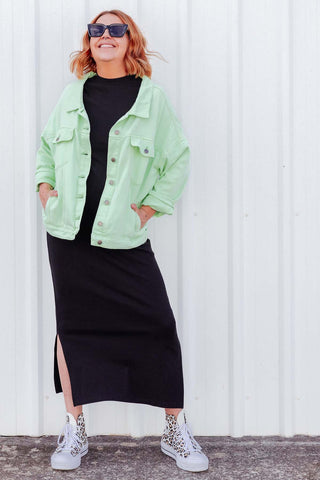 Street Denim Jacket - Mint