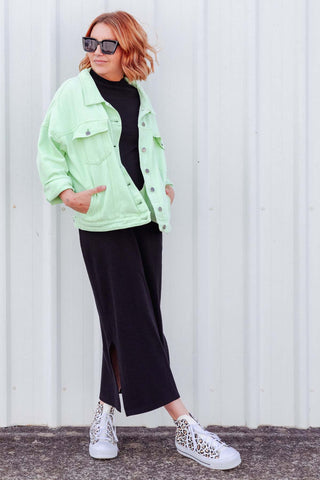 Street Denim Jacket - Mint