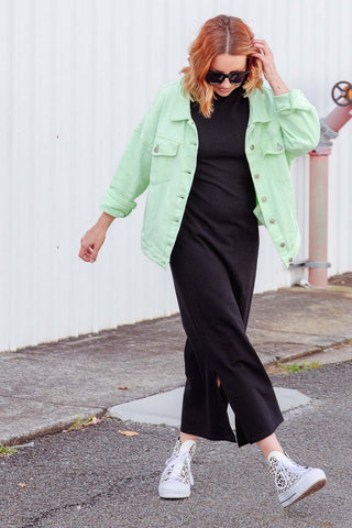 Street Denim Jacket - Mint