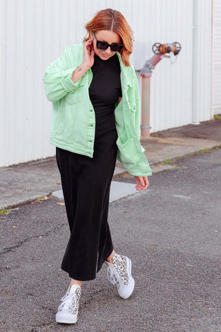 Street Denim Jacket - Mint