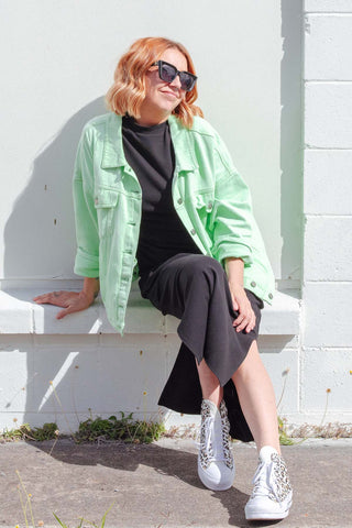 Street Denim Jacket - Mint