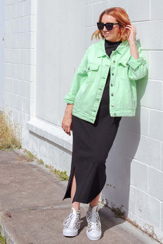 Street Denim Jacket - Mint