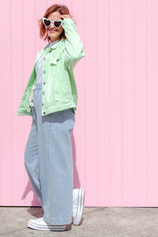 Street Denim Jacket - Mint