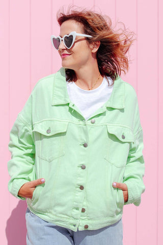 Street Denim Jacket - Mint