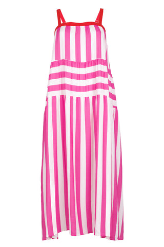 Freida Dress - Pink Stripe