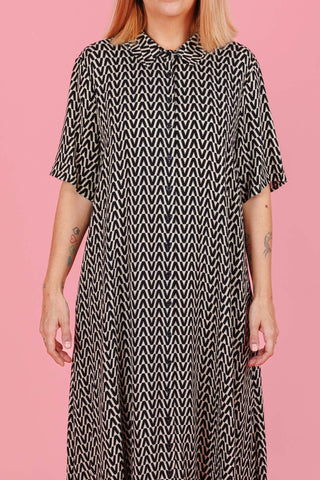 Monaco Shirt Dress - Black