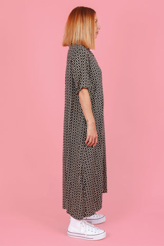 Monaco Shirt Dress - Black