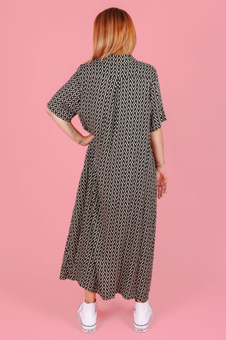 Monaco Shirt Dress - Black