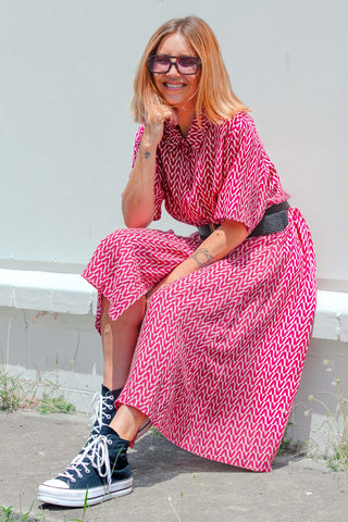 Monaco Shirt Dress - Pink