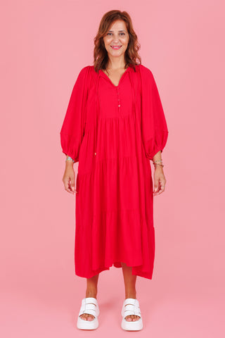 Scarlet Red Boho Dress