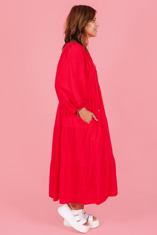 Scarlet Red Boho Dress