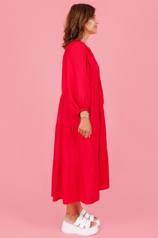 Scarlet Red Boho Dress