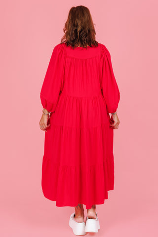 Scarlet Red Boho Dress