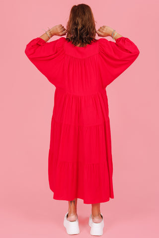 Scarlet Red Boho Dress