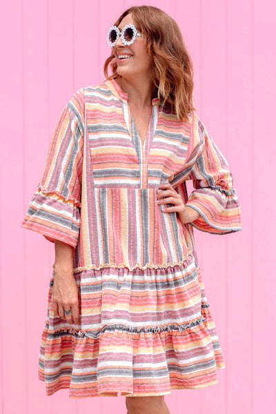 Weekender Dress - Peach Stripe