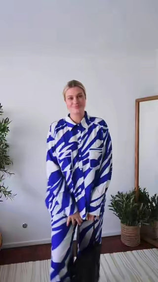 Zebra Lounge Pants - Blue