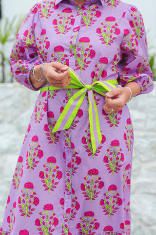 Abbie Dress - Neon Carnation