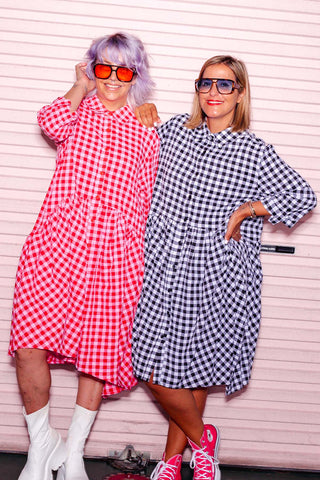 Arc Dress - Pink/Red Gingham