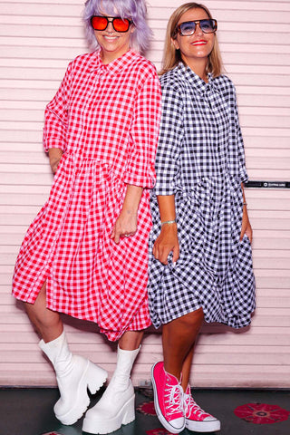Arc Dress - Pink/Red Gingham