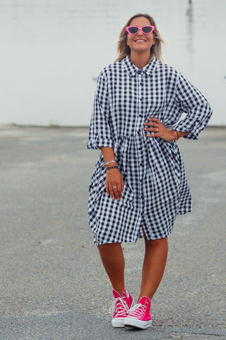 Arc Dress - Check Black