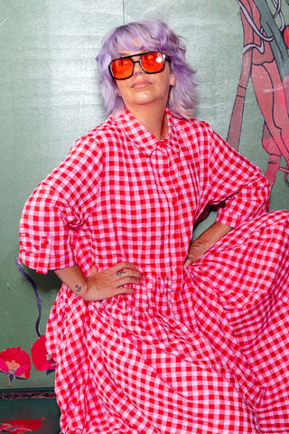 Arc Dress - Pink/Red Gingham